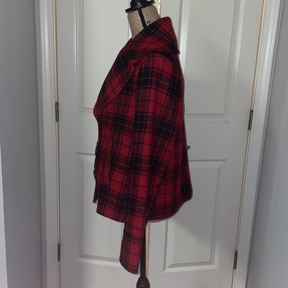 Merona plaid medium jacket Buffalo plaid warm cozy coat jacket jacket coat - Picture 4 of 13